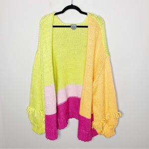 ARULA Multicolor Open-Front Cardigan